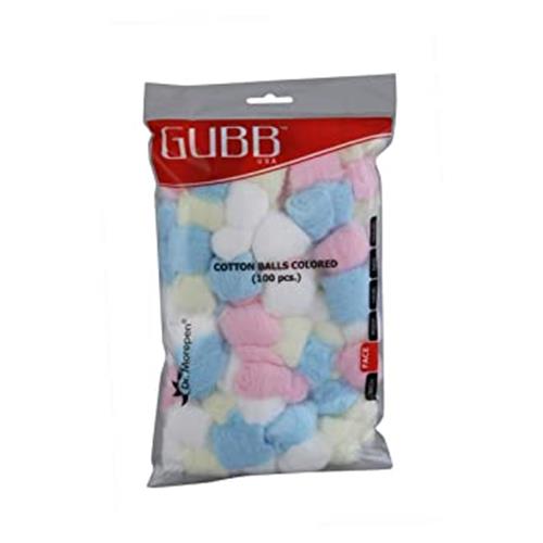 GUBB COTTON BALLS COLOURED 100PCS